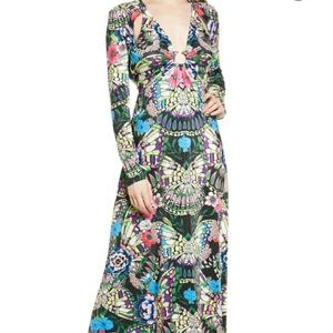 AFRM Meena knit floral butterfly maxi dress nouveau flapper